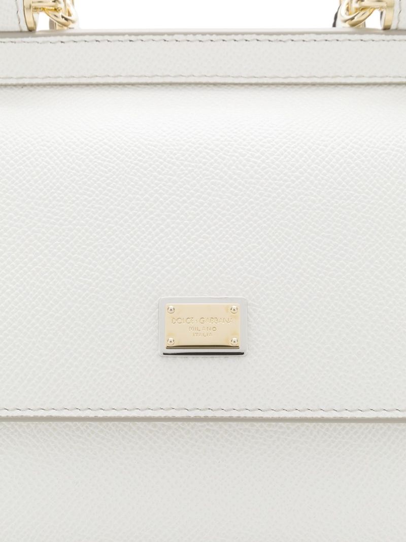 White Small Sicily Top Handle Bag