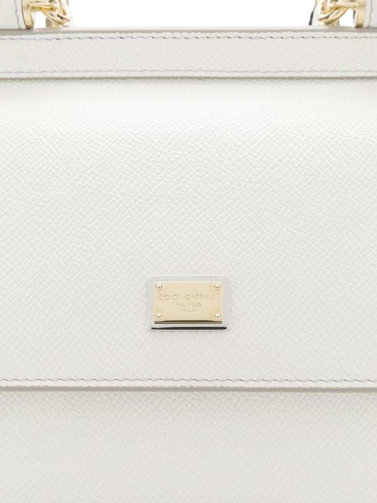 White Small Sicily Top Handle Bag