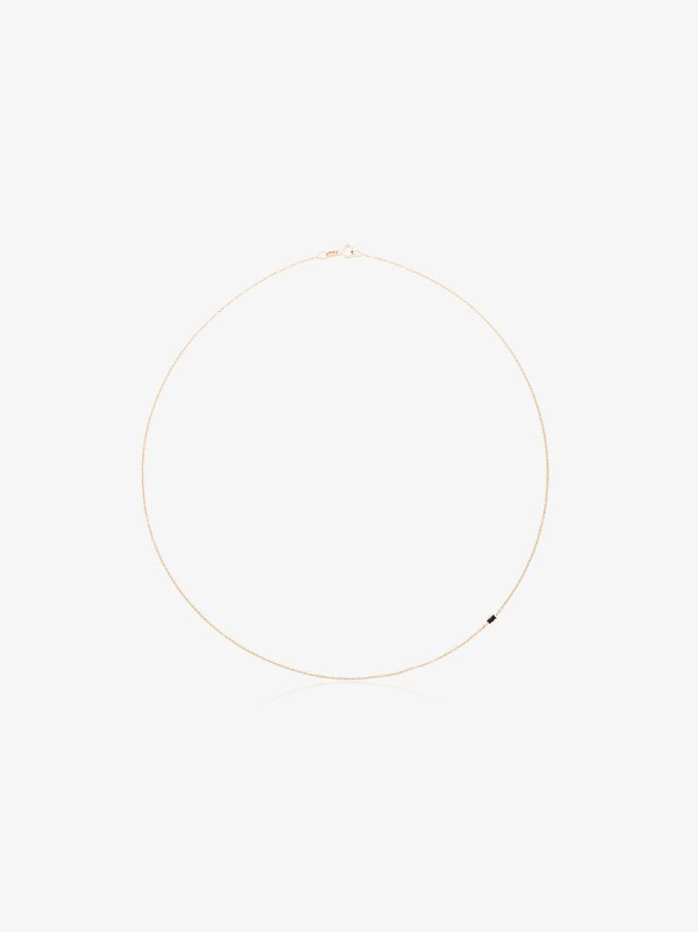 18k Yellow Gold and Black Diamond Necklace