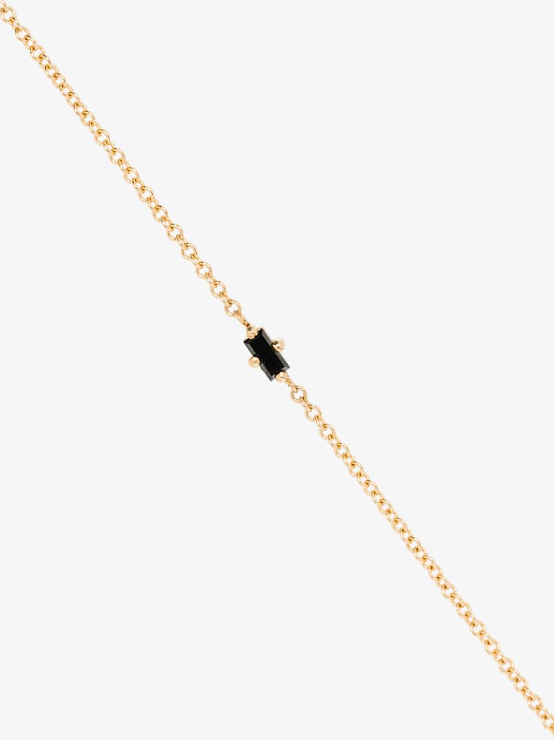 18k Yellow Gold and Black Diamond Necklace