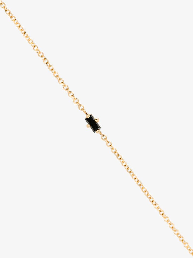 18k Yellow Gold and Black Diamond Necklace