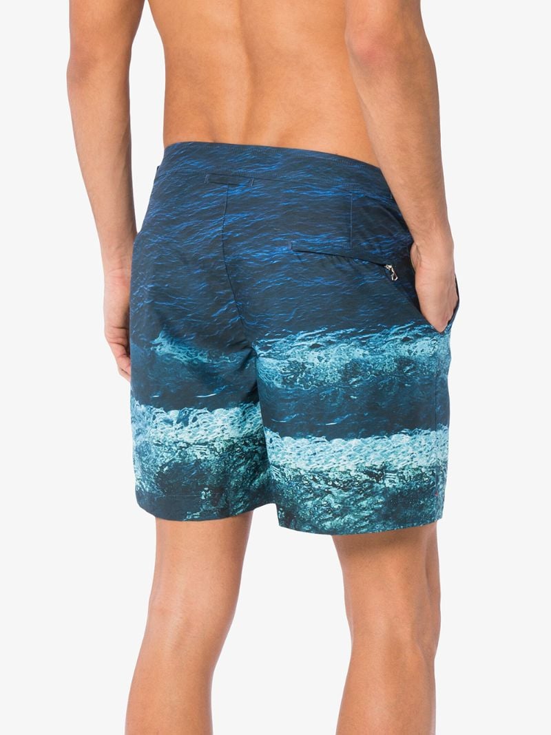 Blue Bulldog Printed Swim Shorts