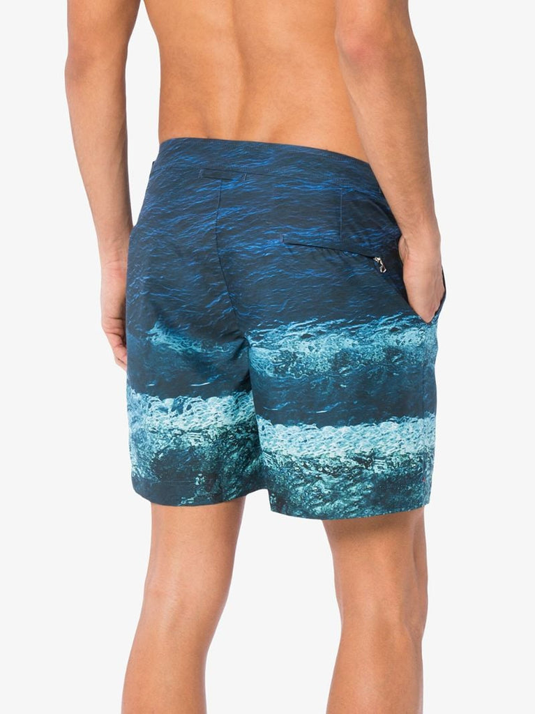 Blue Bulldog Printed Swim Shorts