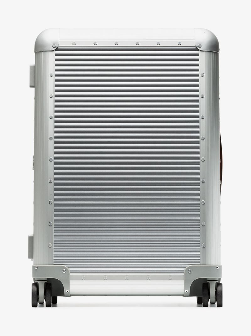 Metallic Silver Bank Spinner 68 Aluminium Suitcase