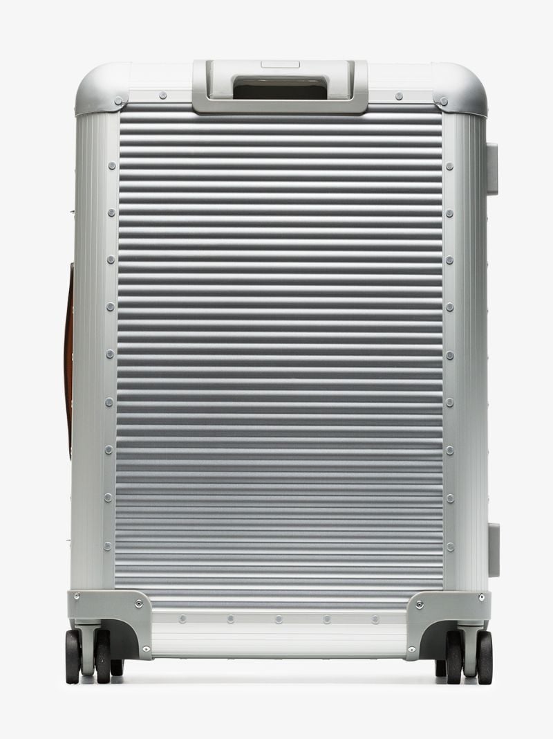 Metallic Silver Bank Spinner 68 Aluminium Suitcase