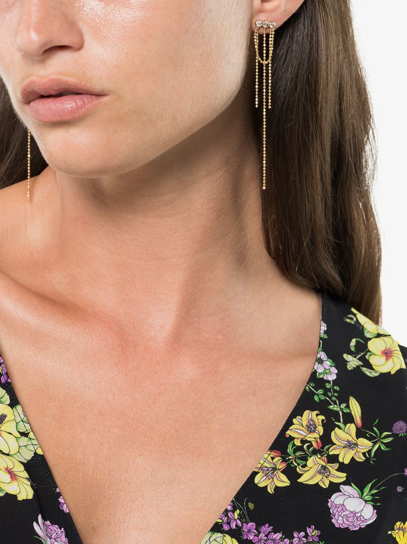 14k Yellow Gold Elements Diamond Earrings