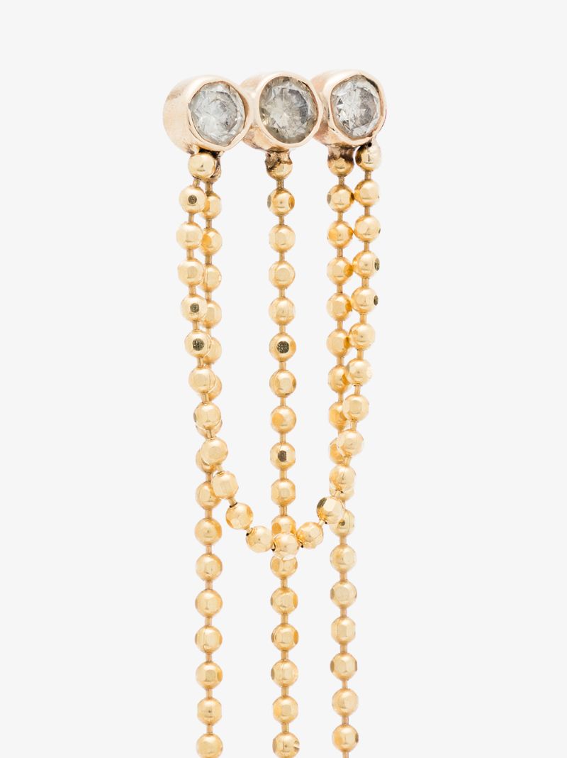 14k Yellow Gold Elements Diamond Earrings