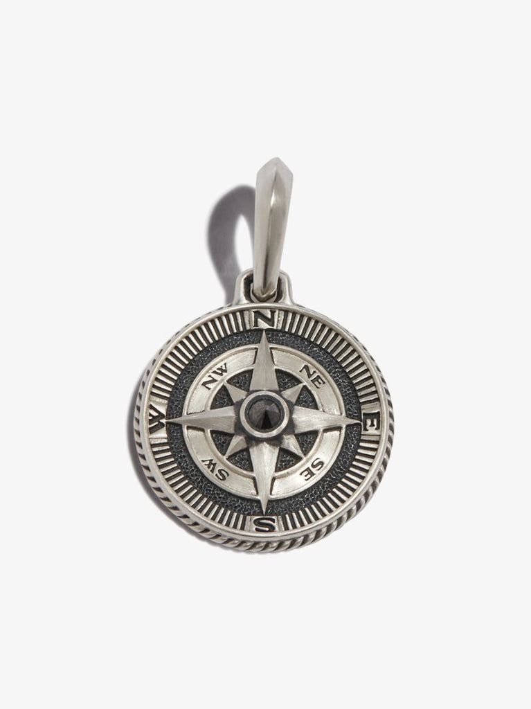 Sterling Silver Maritime Compass Diamond Charm