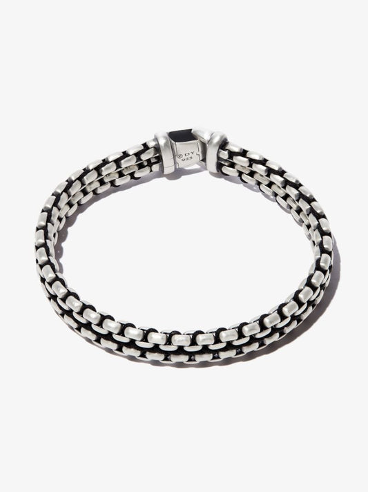 Sterling Silver Woven Box Chain Bracelet