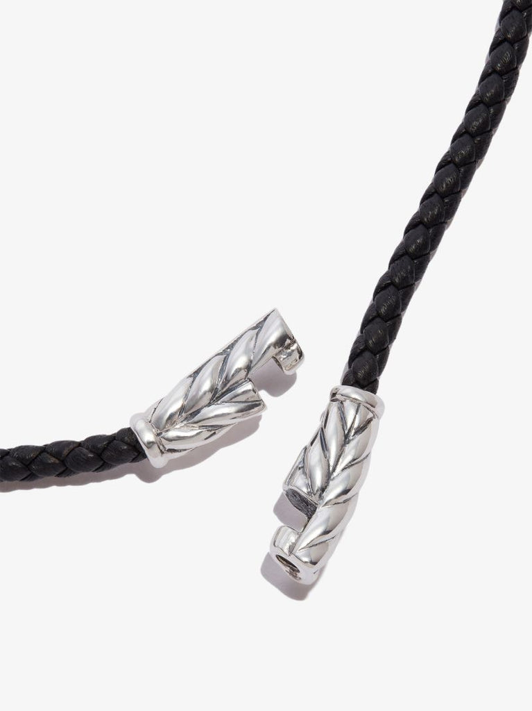 Black Chevron Triple Wrap Leather Bracelet