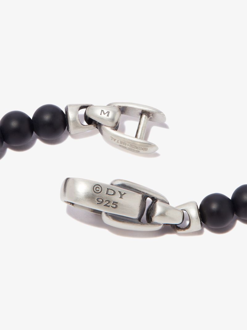Sterling Silver Spiritual Beads Cross Bracelet