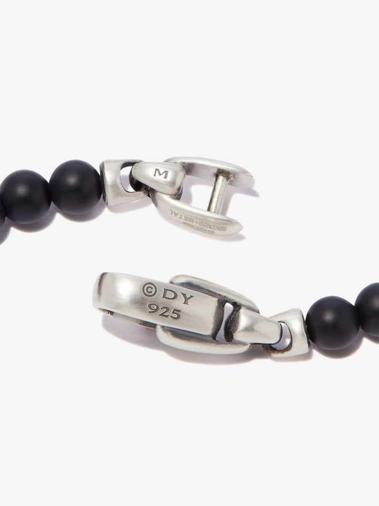 Sterling Silver Spiritual Beads Cross Bracelet