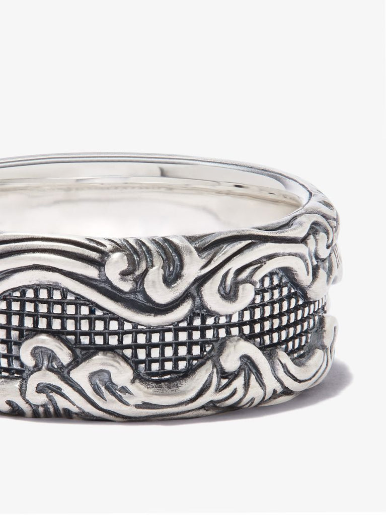 Sterling Silver Waves Band Ring