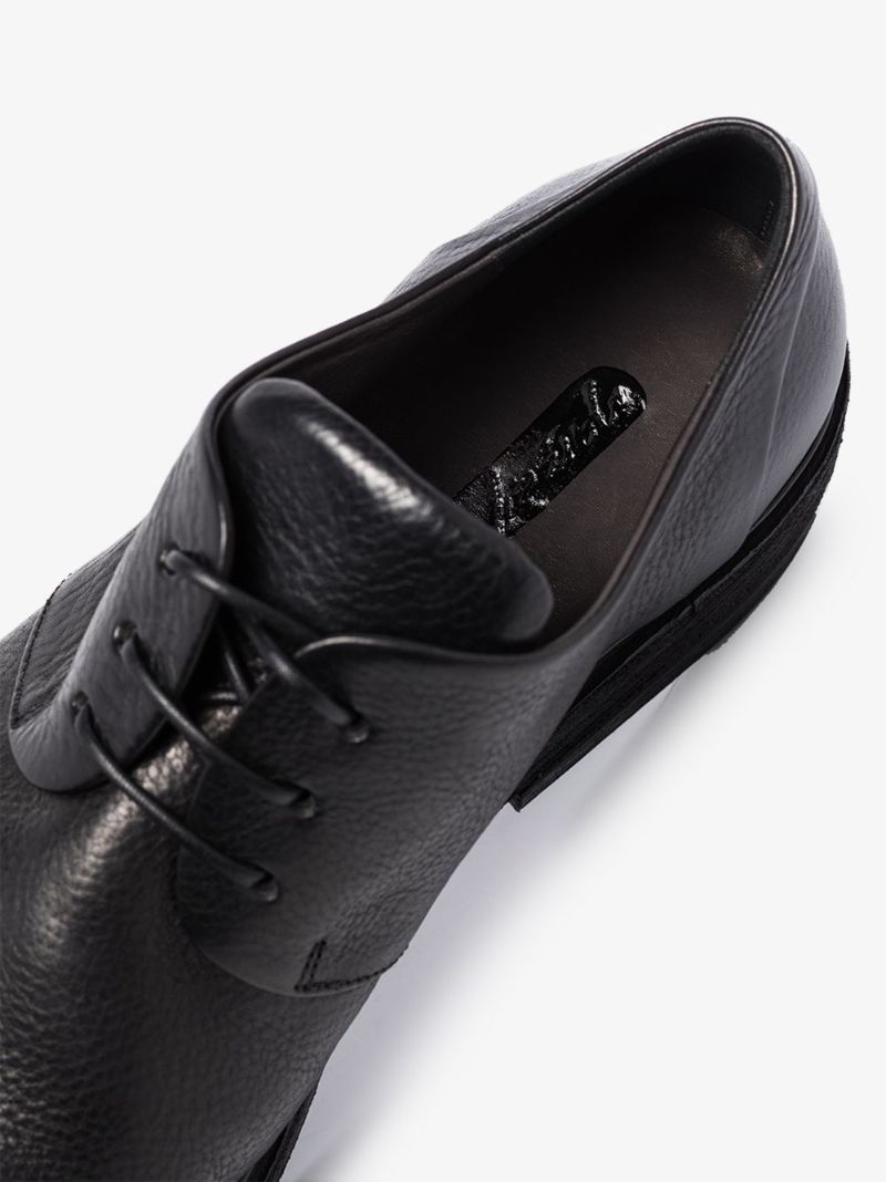 Black Zuccolona Leather Derby Shoes