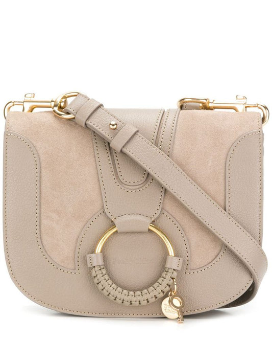 Grey Hana Leather Cross Body Bag