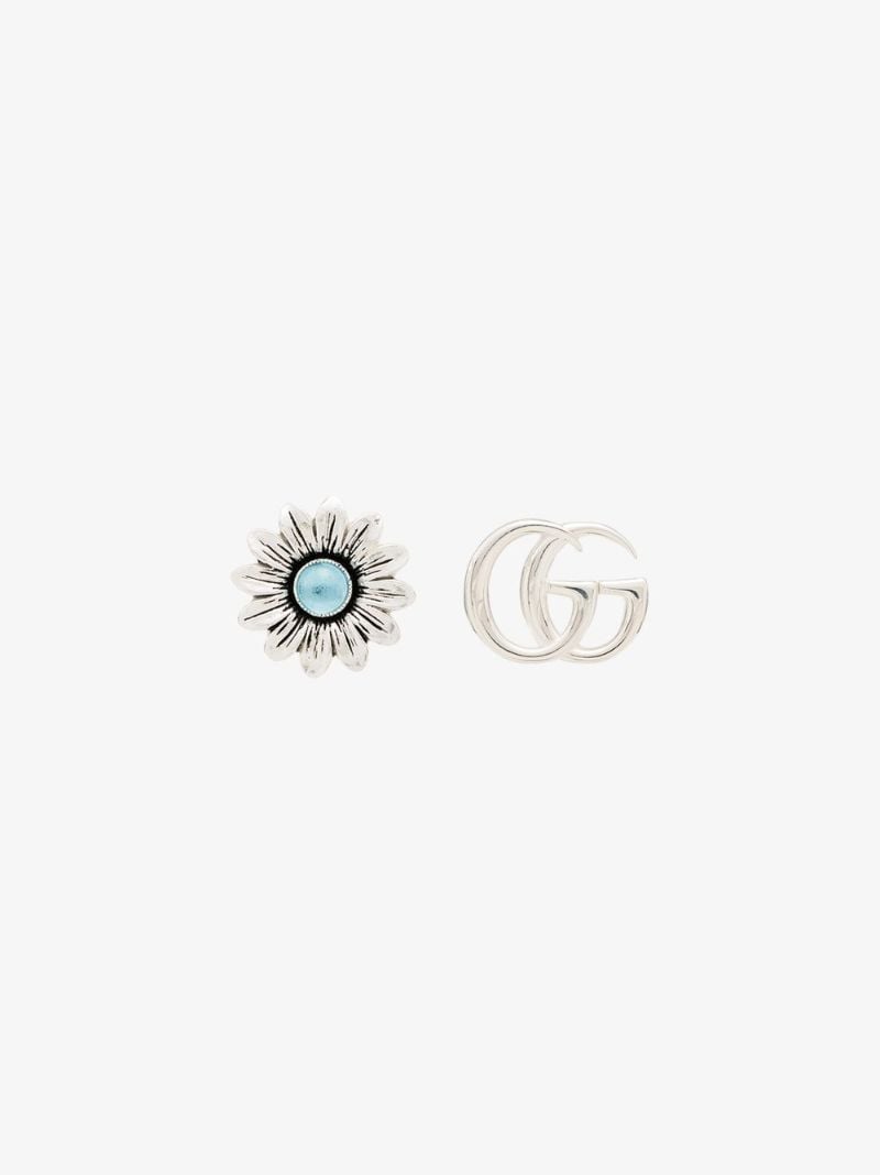 Sterling Silver Gg Topaz Flower Earrings