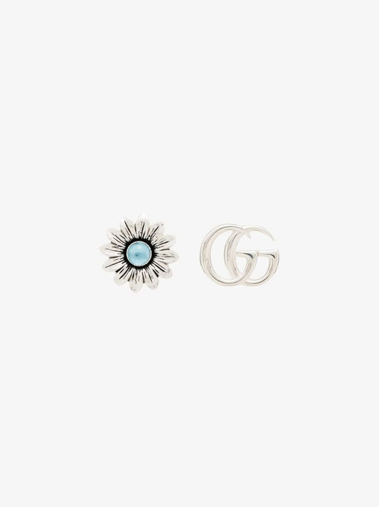 Sterling Silver Gg Topaz Flower Earrings
