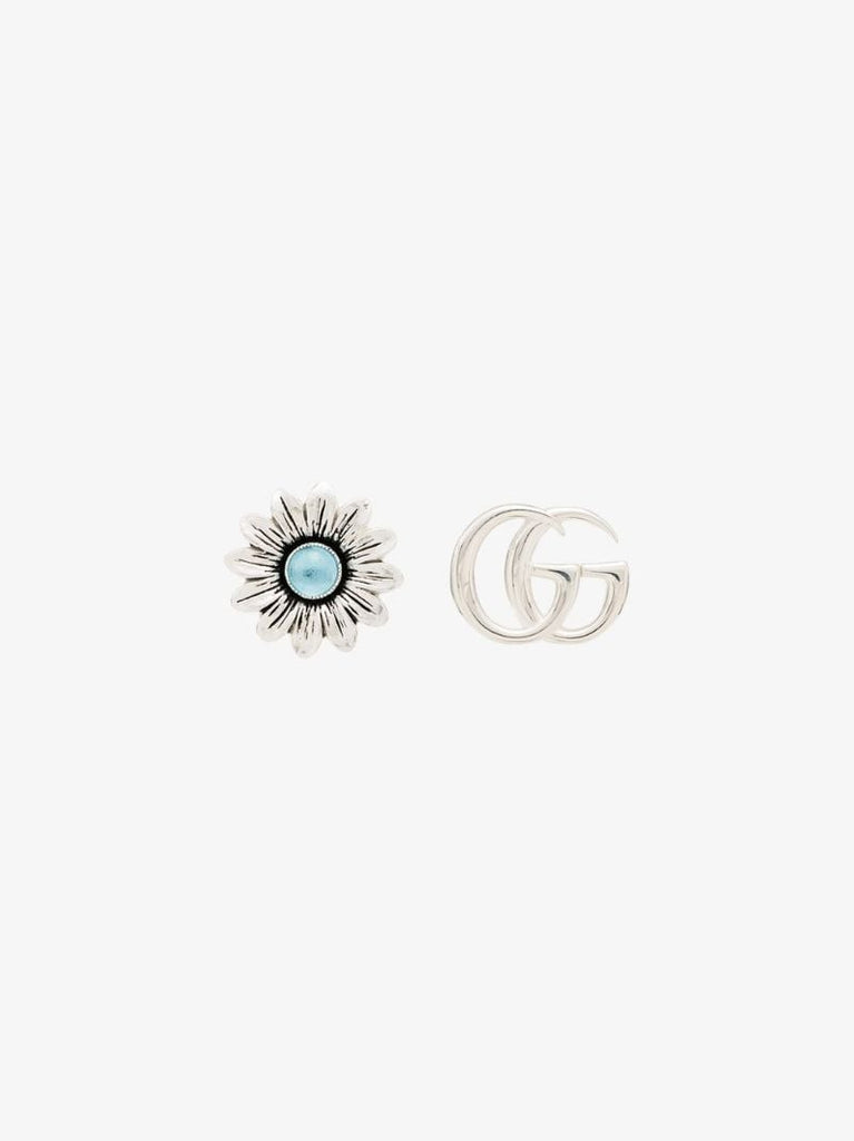 Sterling Silver Gg Topaz Flower Earrings