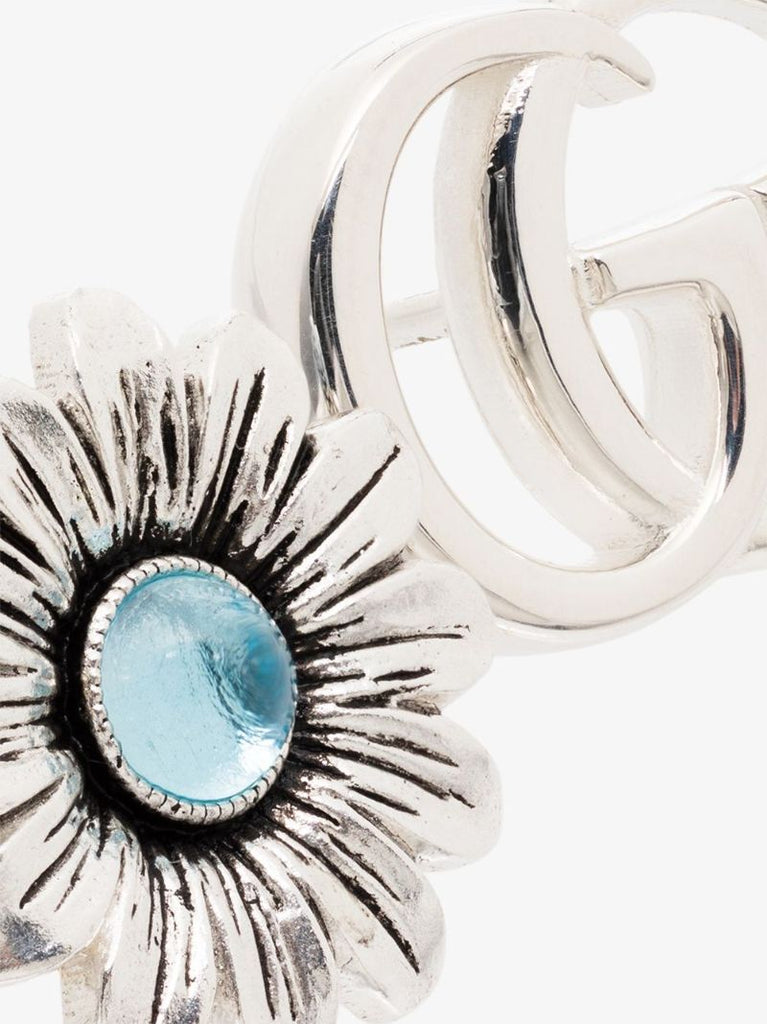 Sterling Silver Gg Topaz Flower Earrings