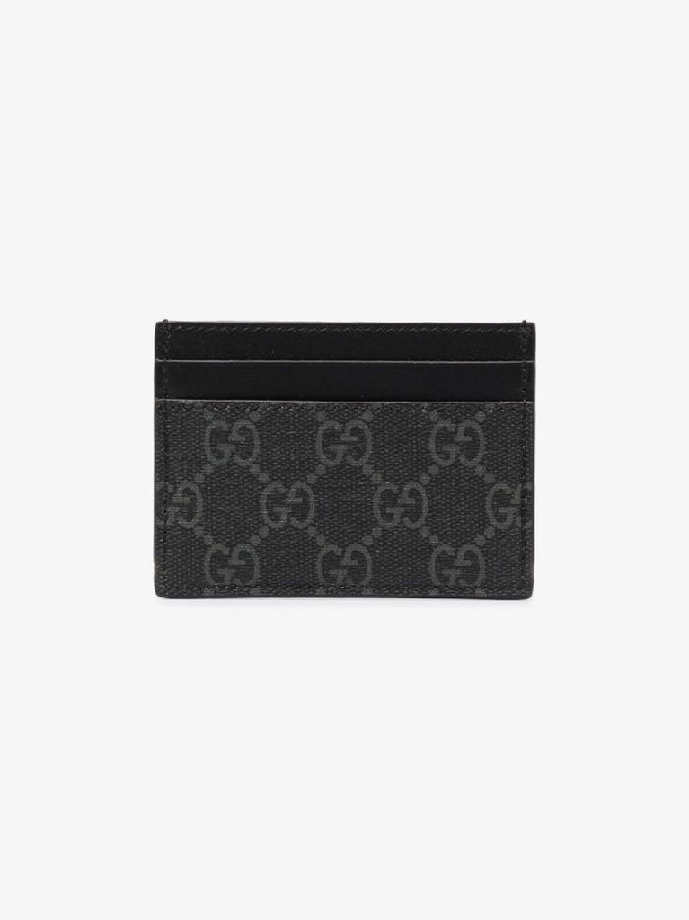 Black Kingsnake Gg Supreme Leather Card Holder