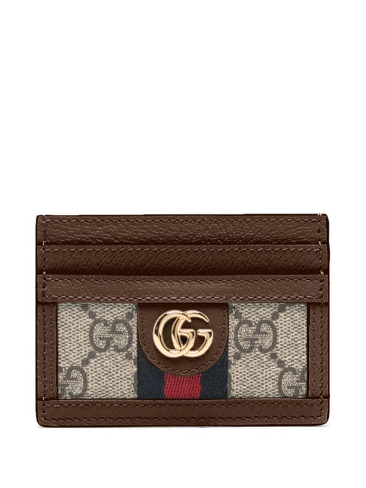 Brown Ophidia Gg Supreme Card Holder