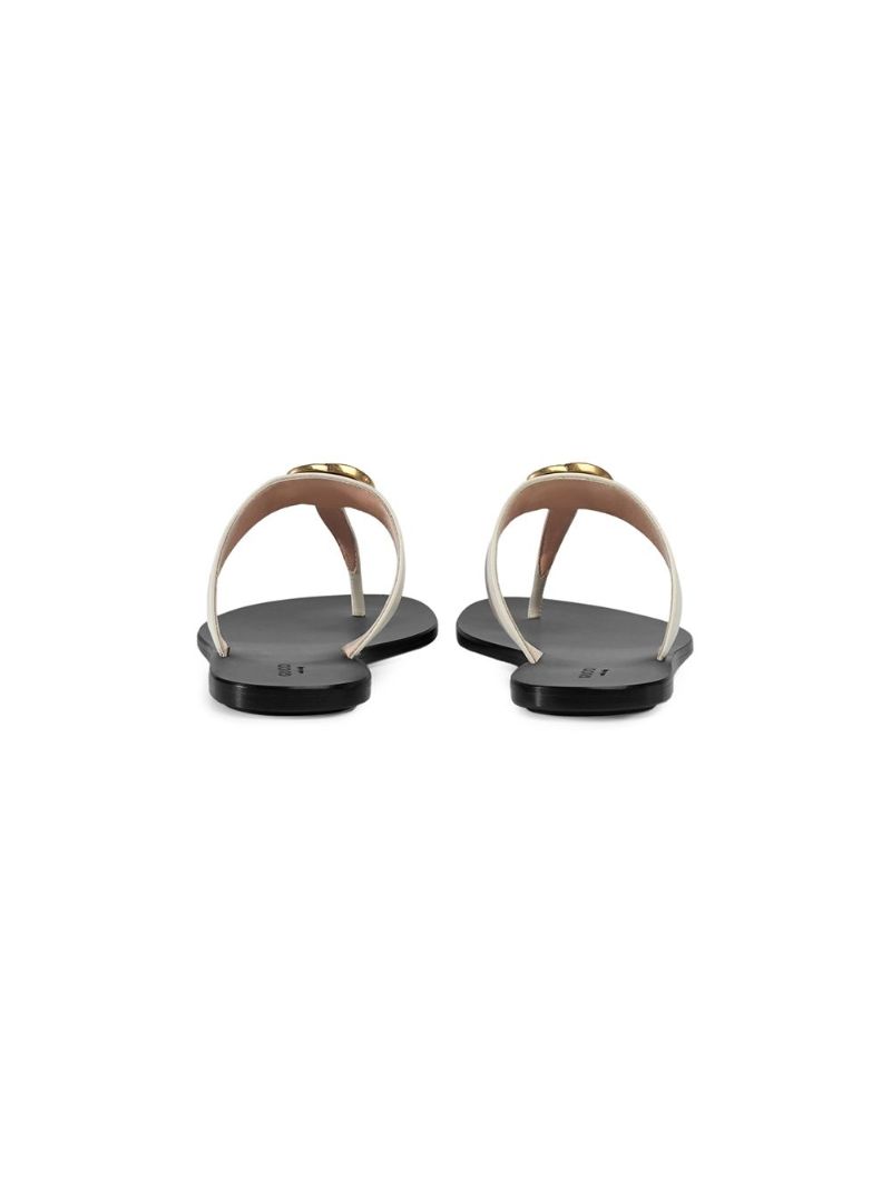 White Gg Marmont Sandals
