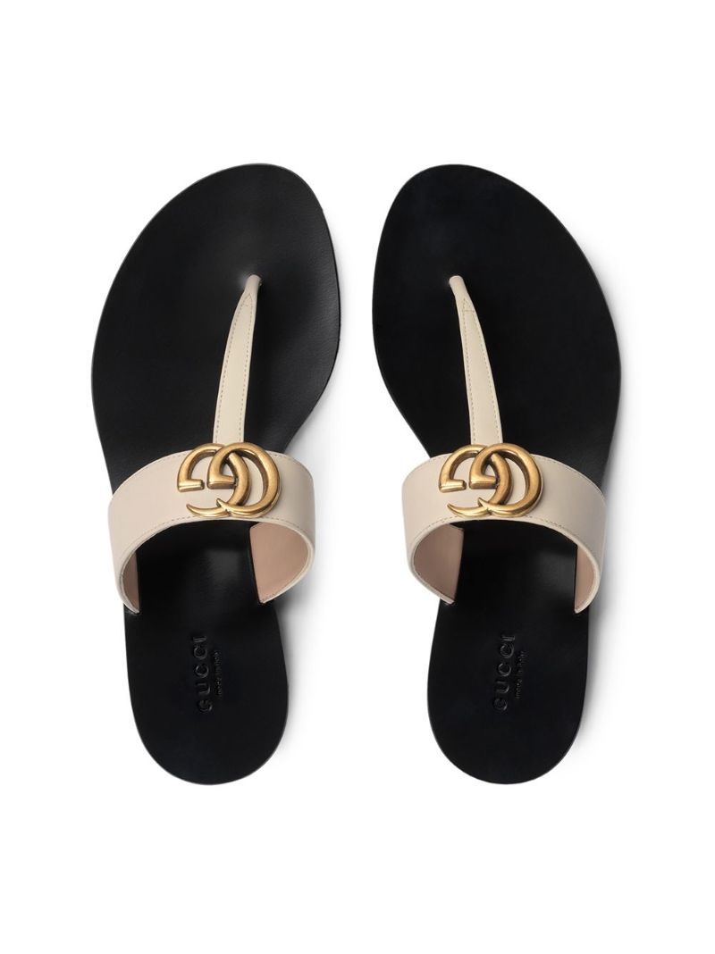 White Gg Marmont Sandals