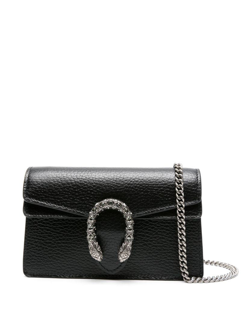 Black Dionysus Mini Leather Shoulder Bag