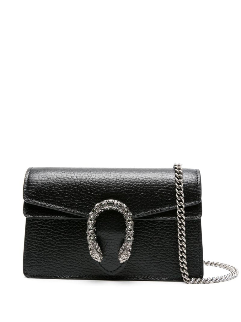 Black Dionysus Mini Leather Shoulder Bag
