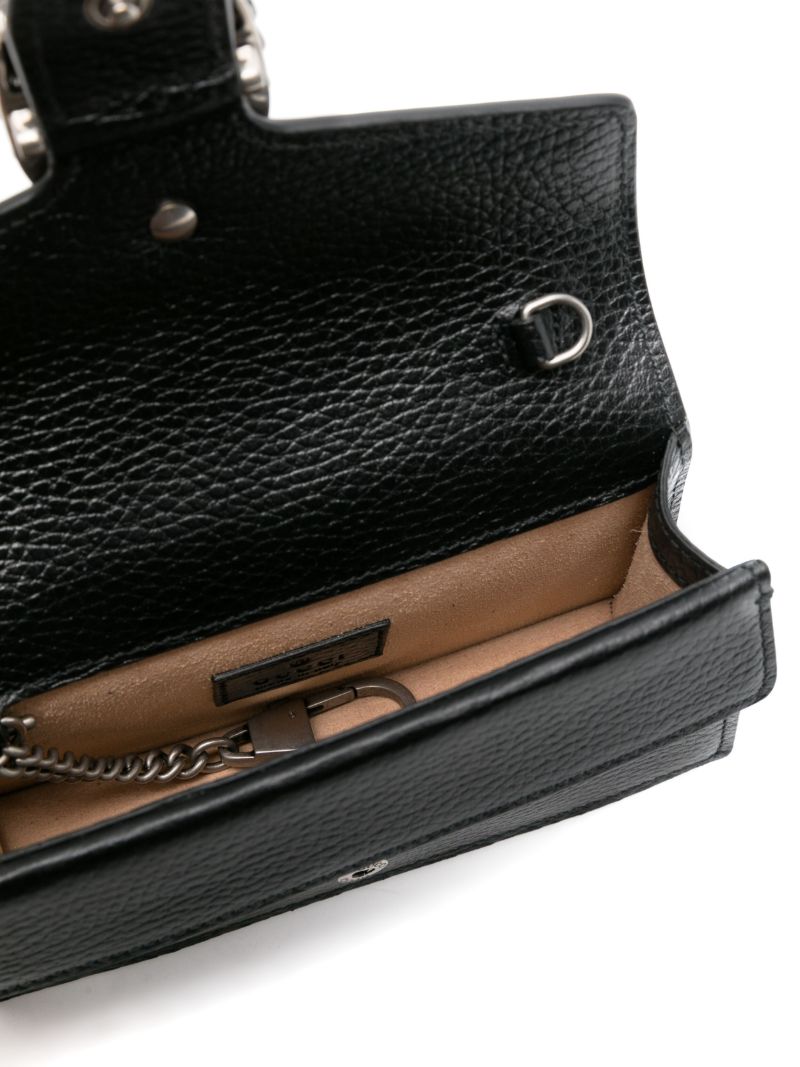 Black Dionysus Mini Leather Shoulder Bag
