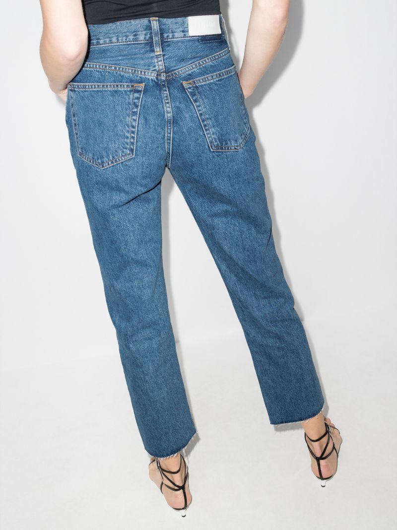 Stove Pipe Cropped Jeans