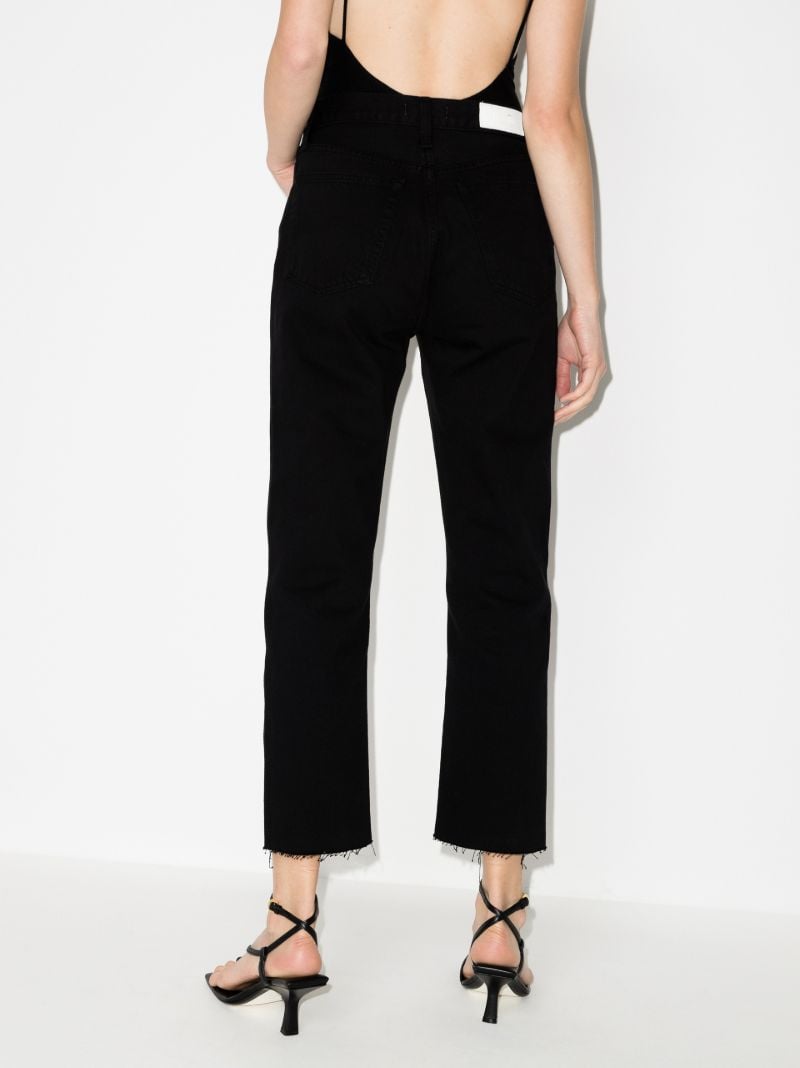 Stove Pipe Cropped Jeans