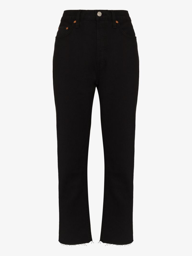 Stove Pipe Cropped Jeans