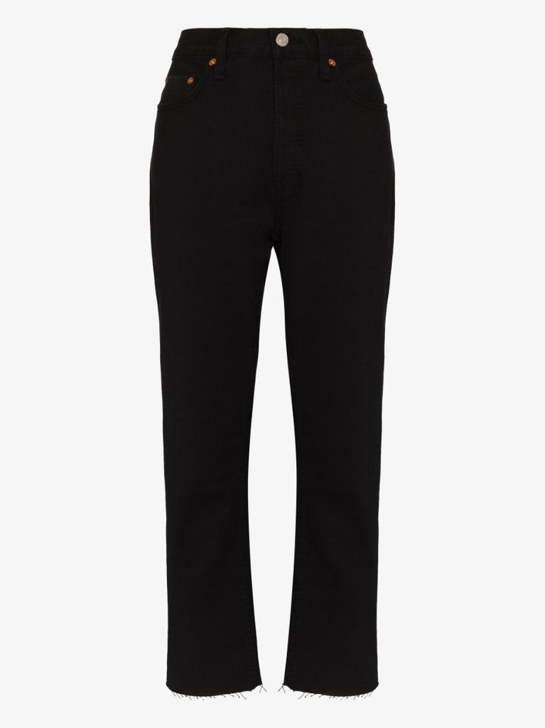 Stove Pipe Cropped Jeans