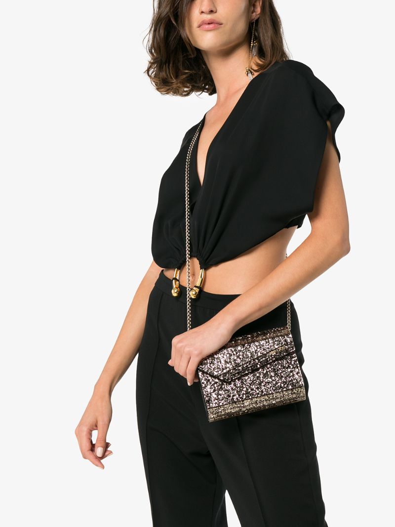 Metallic Candy Glitter Envelope Cross Body Bag