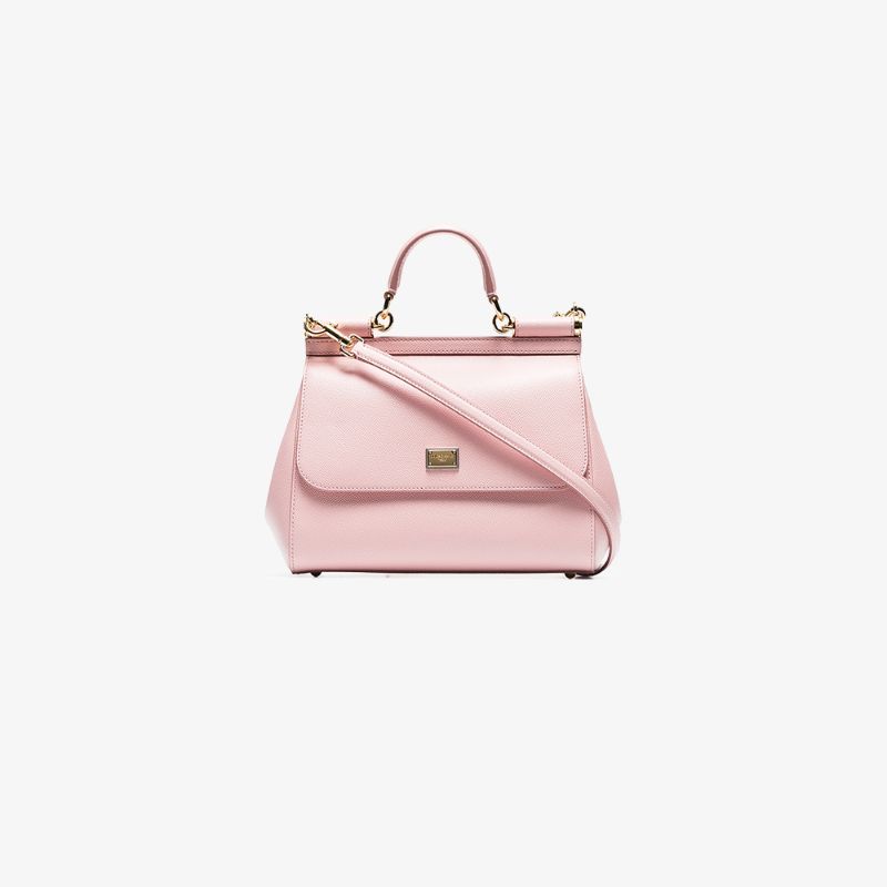 Pink Sicily Medium Leather Tote