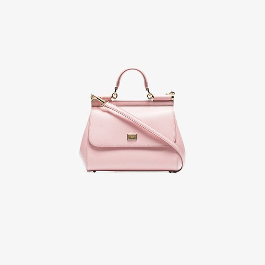 Pink Sicily Medium Leather Tote