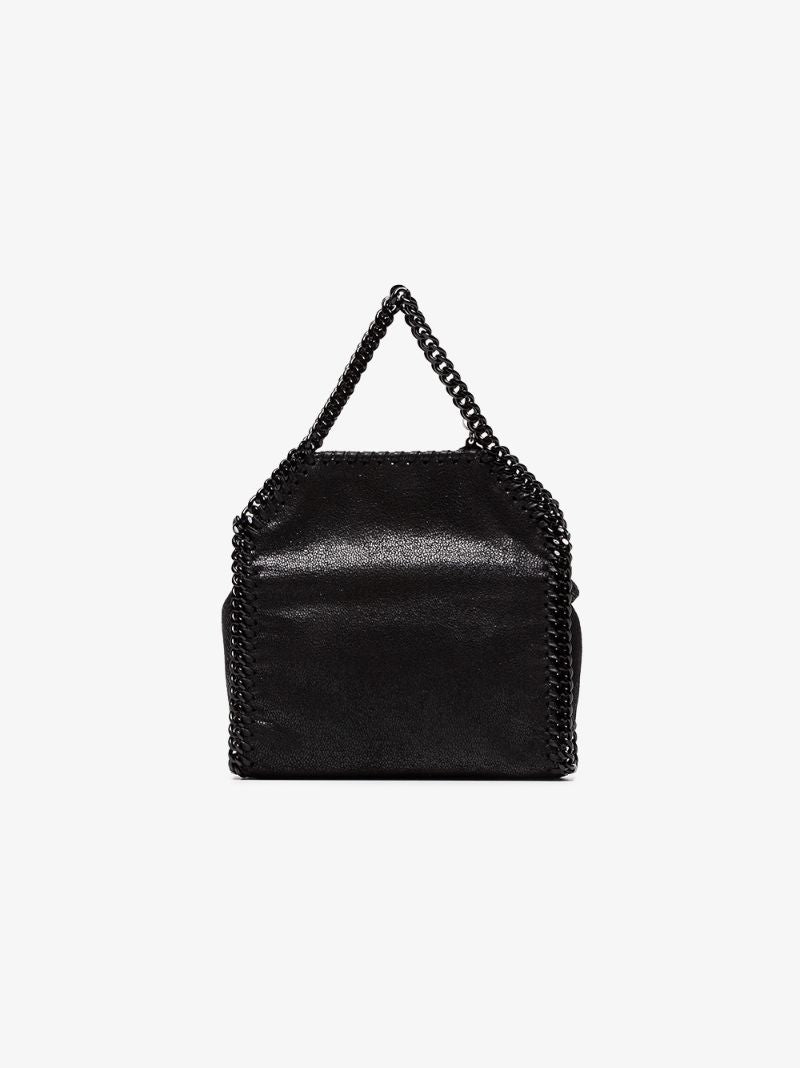 Black Falabella Tiny Faux Leather Cross Body Bag