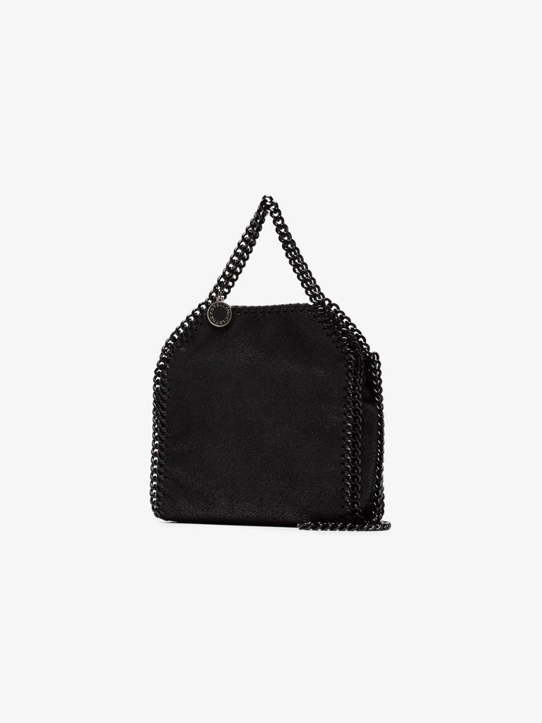 Black Falabella Tiny Faux Leather Cross Body Bag