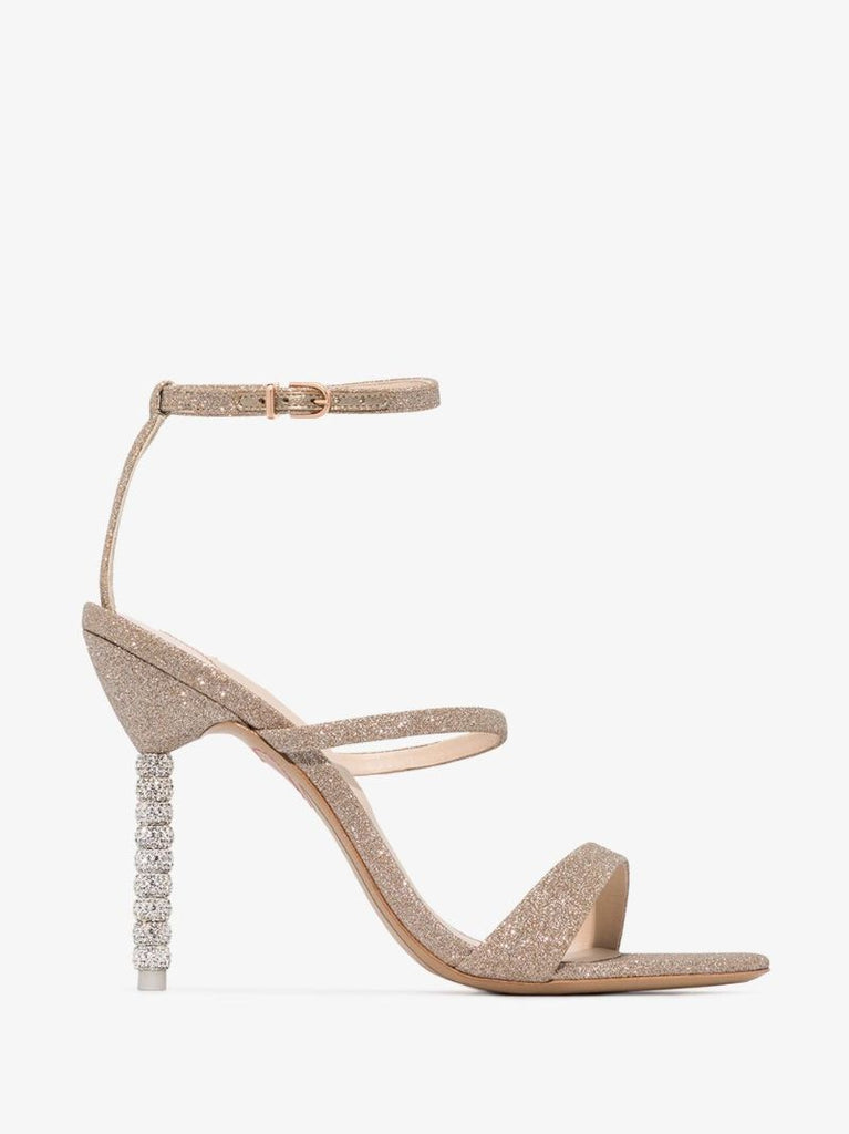 Champagne Glitter Rosalind 100 Leather Sandals