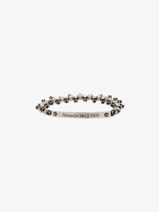 Silver Tone Mini Skull Bracelet