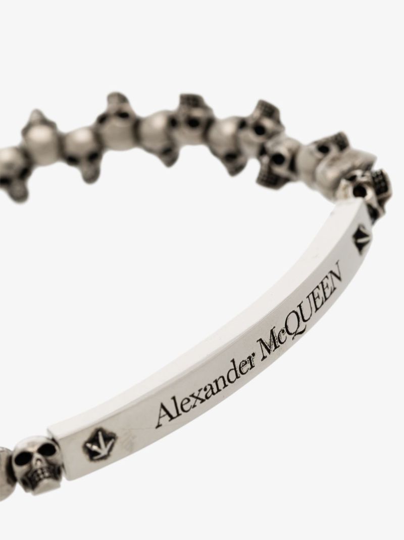 Silver Tone Mini Skull Bracelet