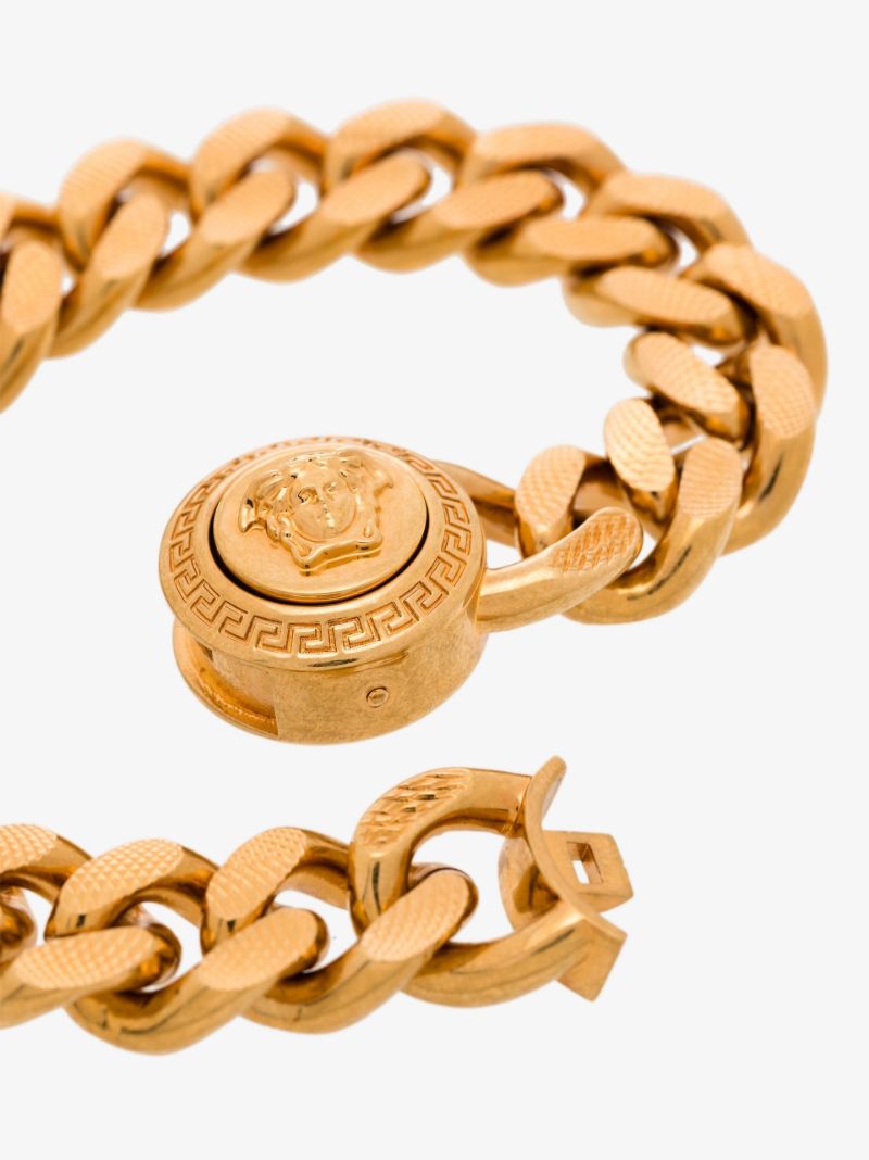 Gold-plated Medusa Logo Bracelet