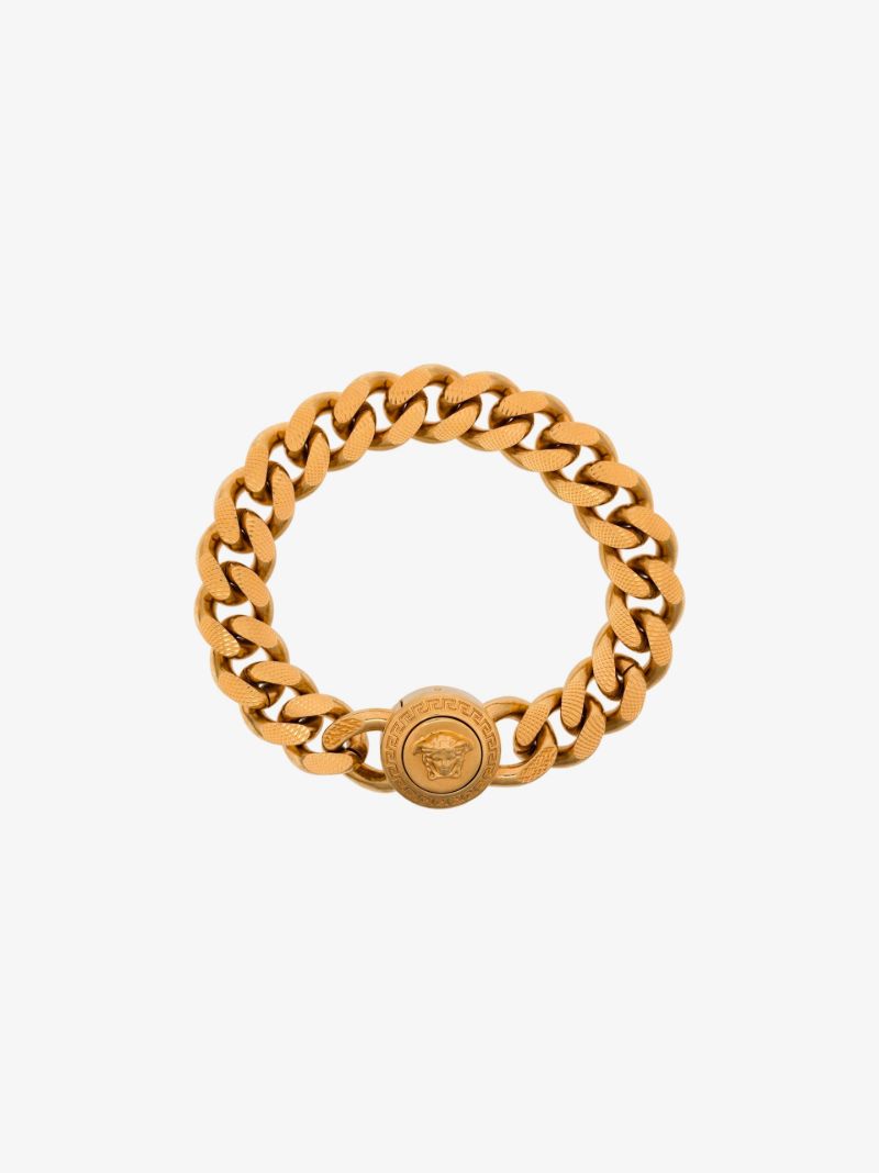 Gold-plated Medusa Logo Bracelet