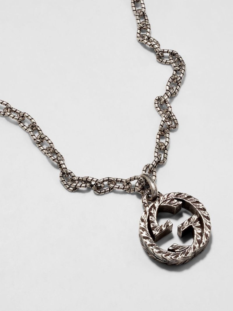 Sterling Silver Interlocking G Pendant Necklace