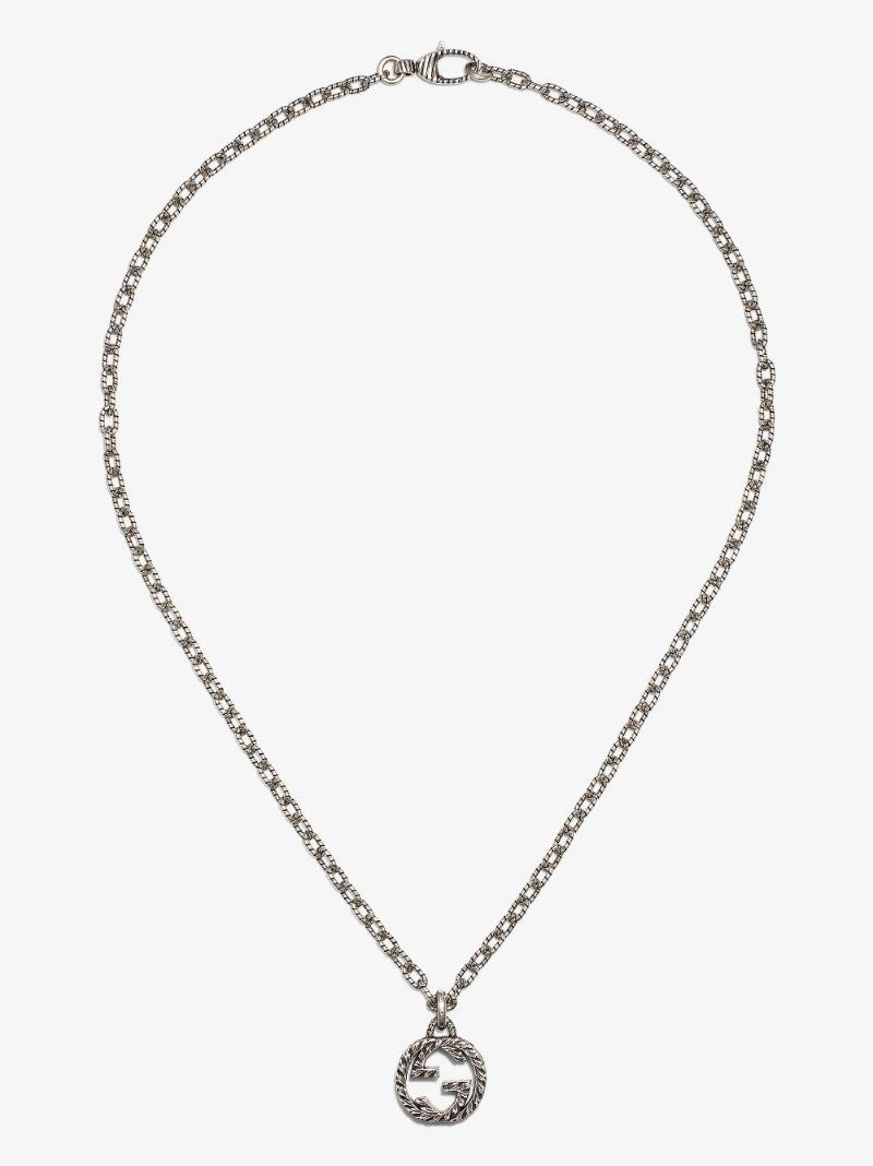Sterling Silver Interlocking G Pendant Necklace