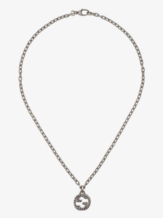 Sterling Silver Interlocking G Pendant Necklace