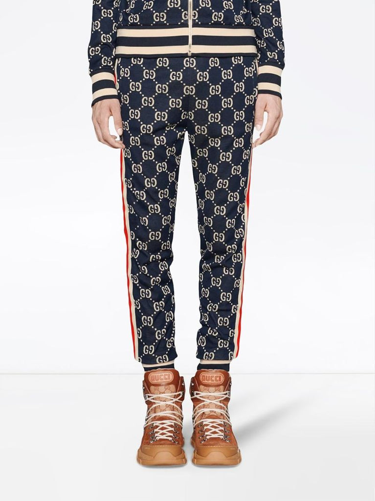 Blue Gg Supreme Cotton Track Pants