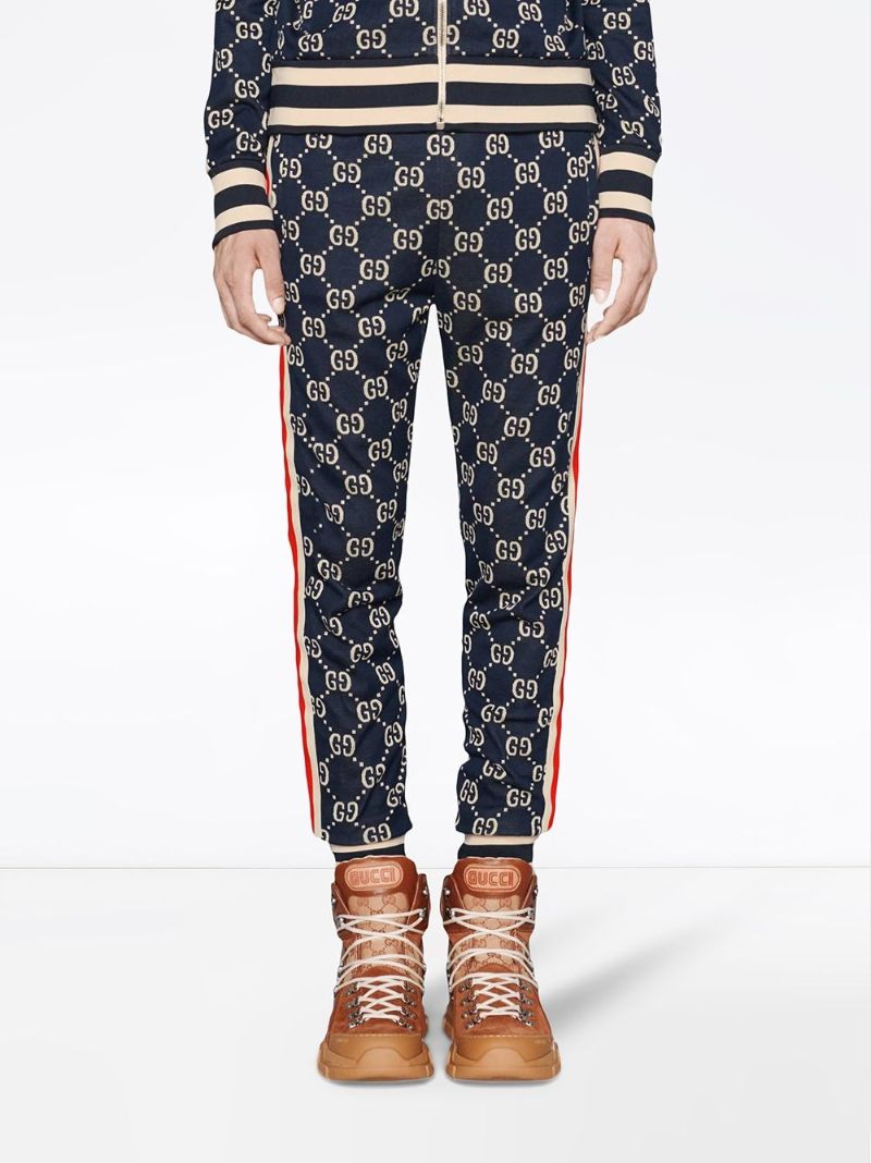 Blue Gg Supreme Cotton Track Pants