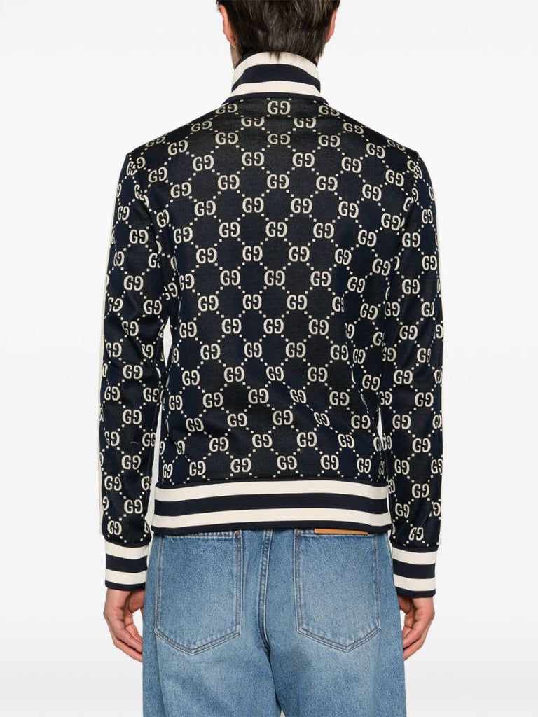 Blue Gg Supreme Cotton Track Jacket